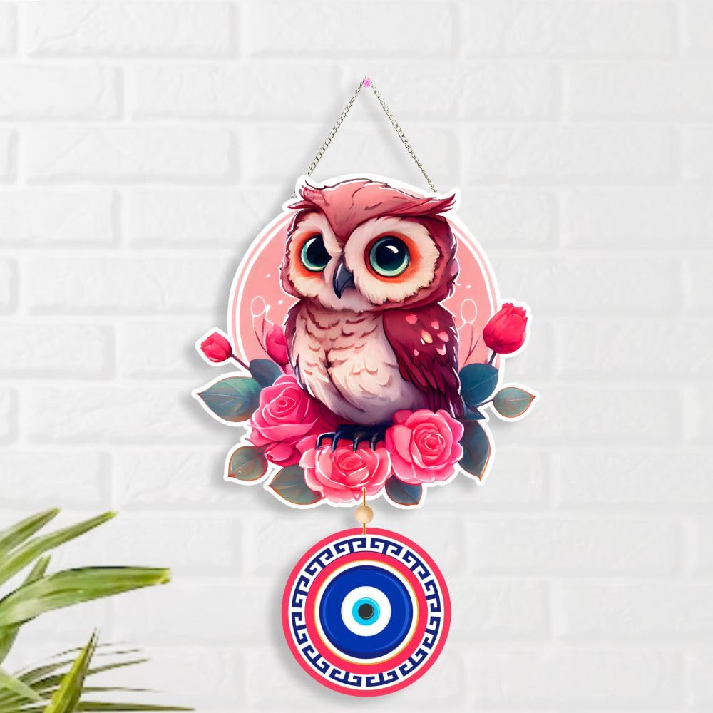 Nupur Studios®“Mystic Owl Evil Eye” Wall Hanging/Gifts/Religious Wall Hanger/for Living Room/Modern Decor Items/Home decor/Living Room/Door Hanging/Wall Hanging/Decor/Offices/Decoration - Image 6