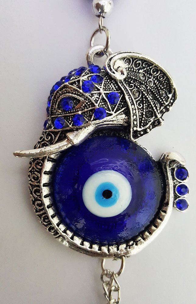 Mehrunnisa Evil Eye Good Luck Charm Hanging in Glass (MEH616) - Image 3