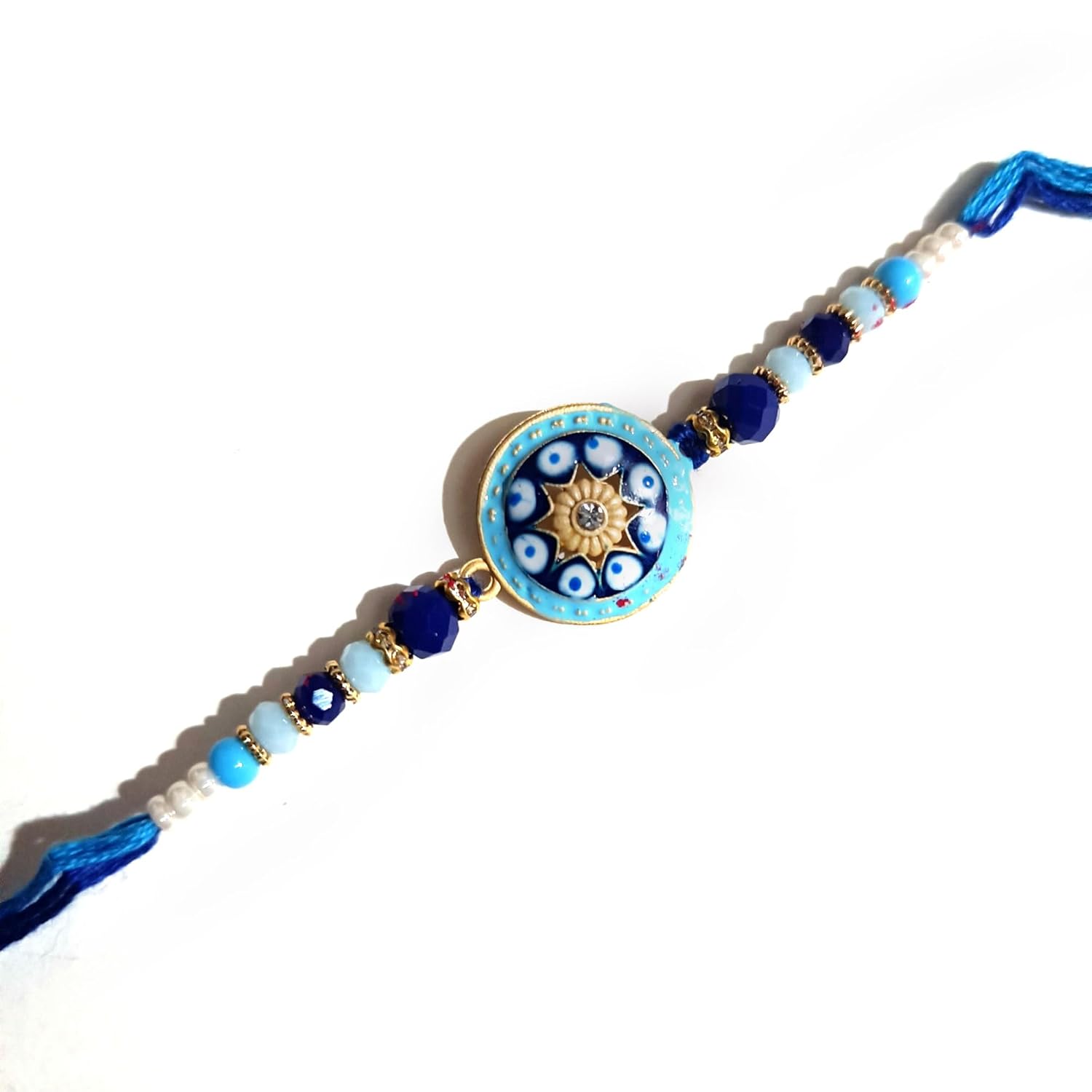 Ganesh Rakhi - Nazar Flower Designer Rakhi for brother| Pack of 1 - Image 2