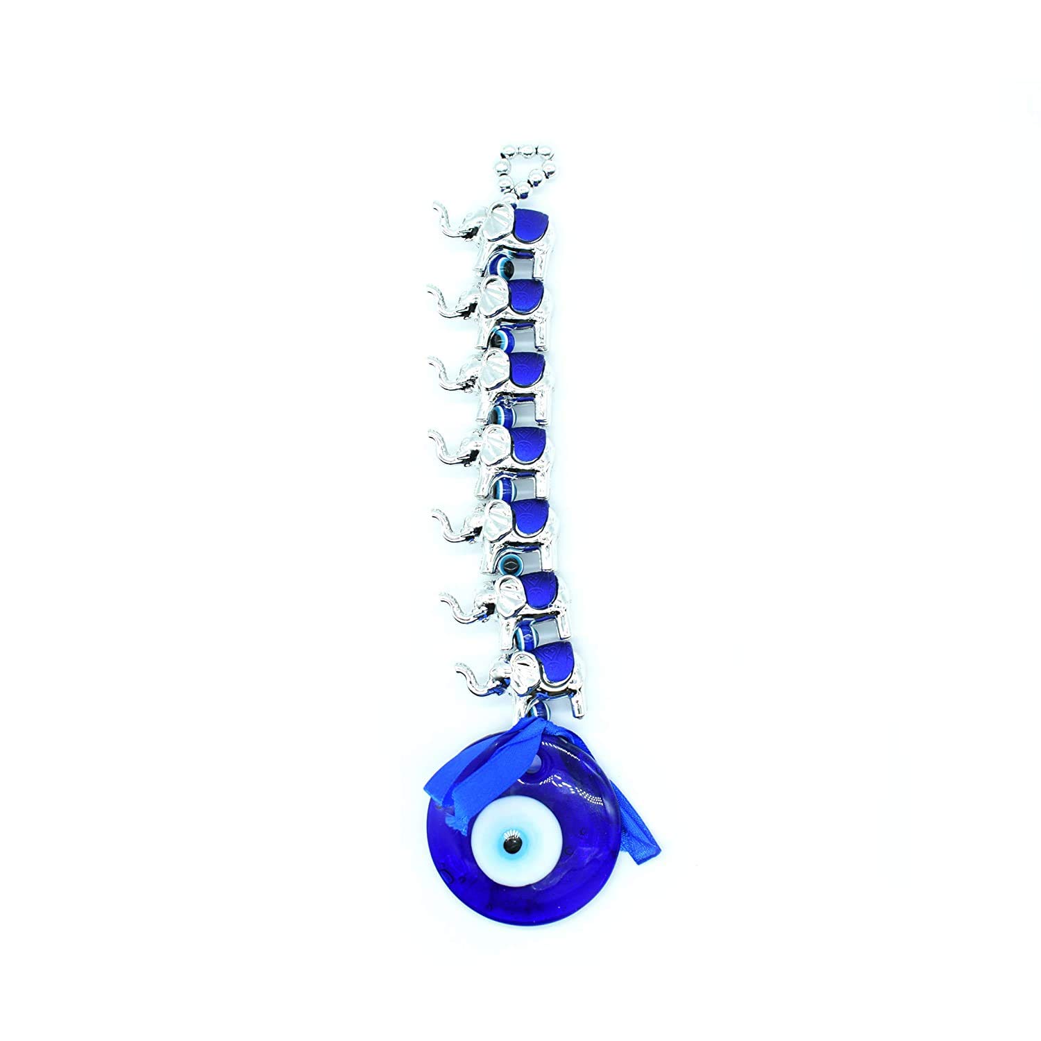 Dalvkot Seven Elephant Evil Eye Protection Wall and Car Hanging for Good Luck Prosperity & Success - Image 2