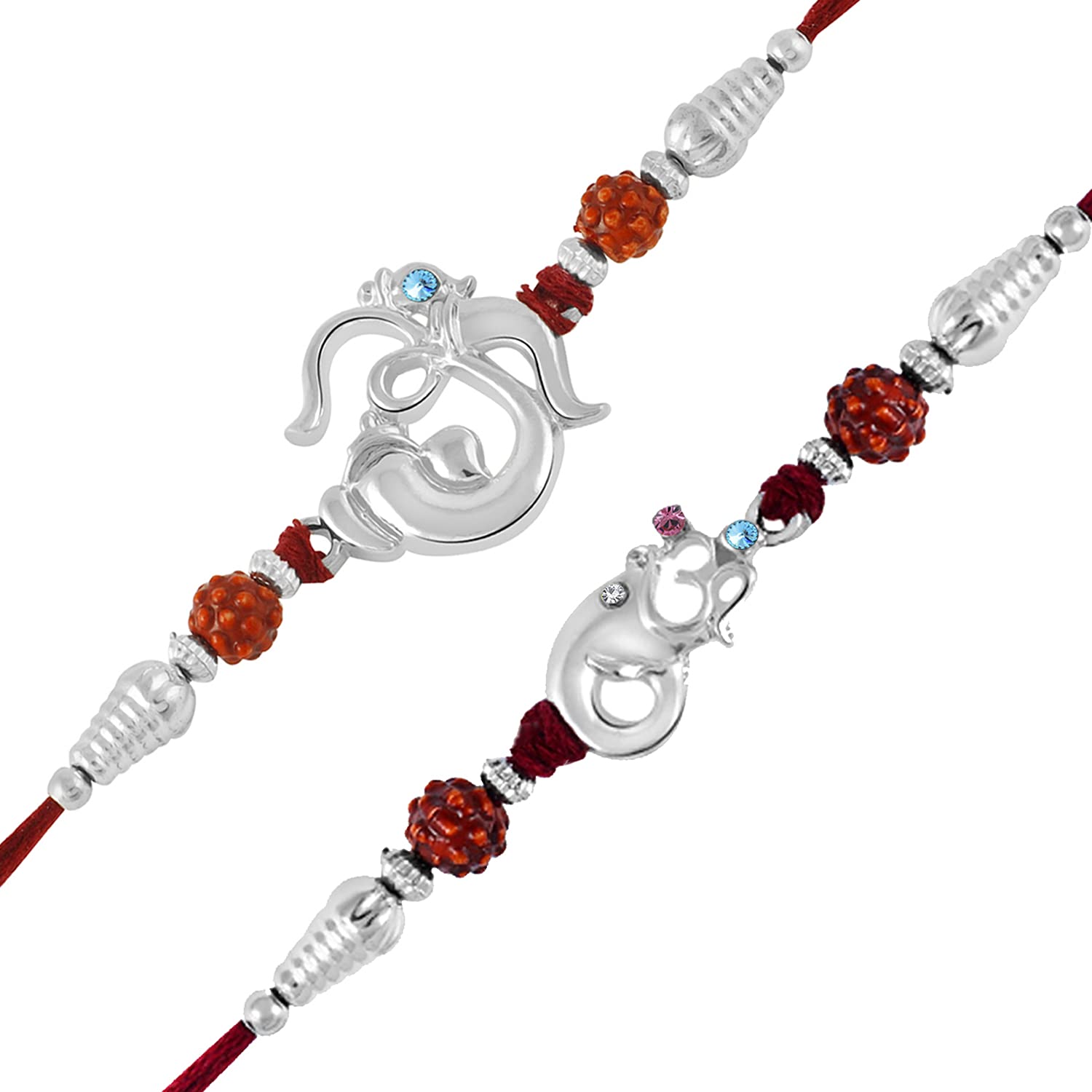 Okos Rakshbandhan Rakhi | Rakhi For Brother, Bhaiya, Bhai | Rakhi Combo | Rakshabandhan Gift Set| Rakhi Gift| Kundan Rakhi Combo Set| Rakhi Set for Brother - Image 2