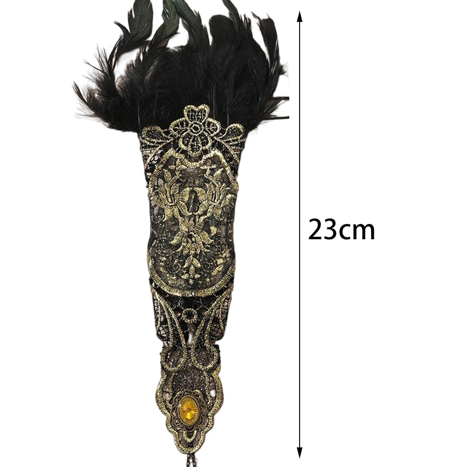 CLUB BOLLYWOOD®Women's Black Lace Gloves with for Party Costume|Clothing Shoes & Accessories | Gloves & Mittens| Pair of Gothic Lace up Lace Cuffs Bracelets for women girls - Image 3