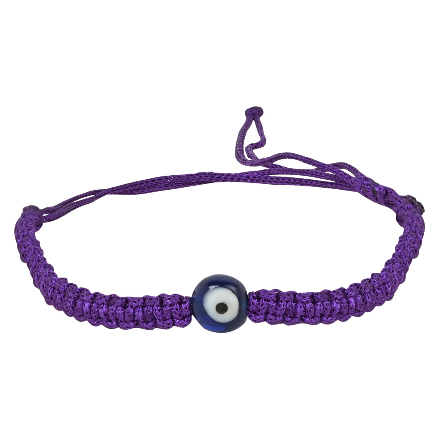I Jewels Adjustable Black Thread Stylish Handmade Nazar Evil Eye Bracelet Rakhi For Brother/Men/Bro With Rakshabandhan Card (R139B-Pu-3) - Image 4
