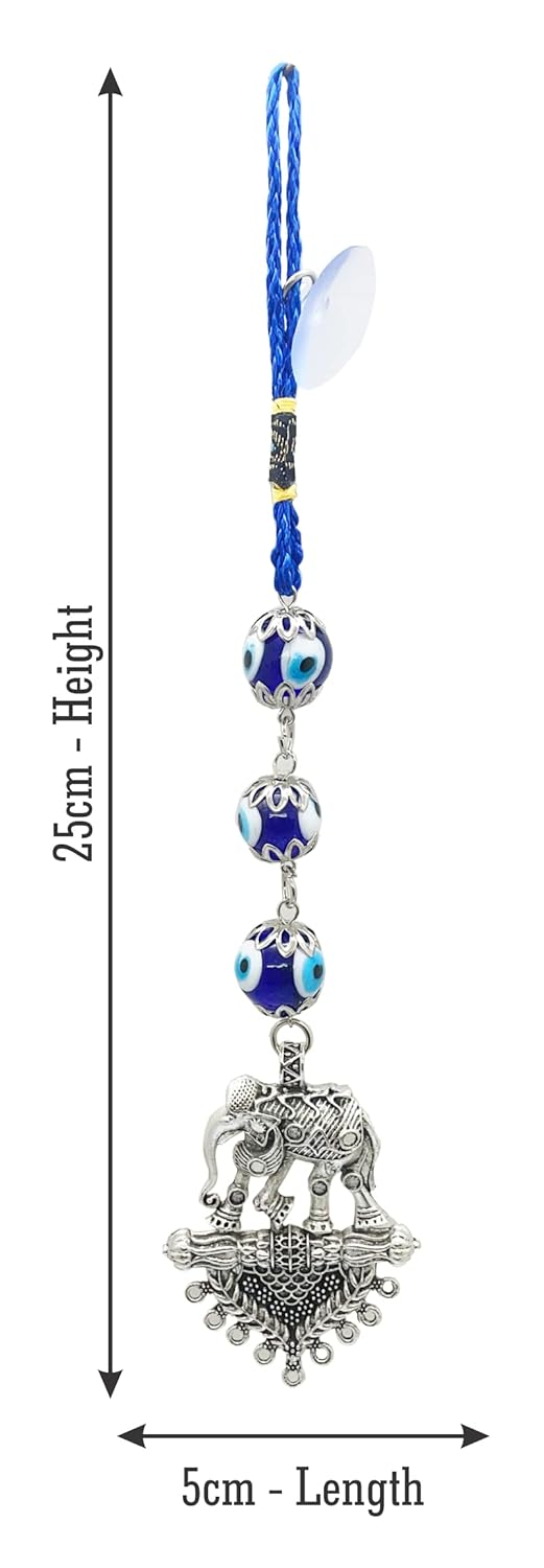Natchcart Decorative Blue Turkish Evil Eye Hanging for Home Protection, Good Luck Charm and Prosperity, Interior Wall Hanging Showpiece-25cm (FS-2799) - Image 3