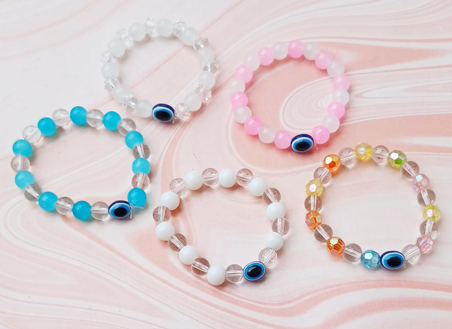 Forty Wings Pack Of 6 Different Evil Eye Friendship Band For Girls Adults And Kids Friendship bracelet, Friendship Band For Briendship Day Rakhi For Kids Sister Rakhi Gift Girls - Image 6