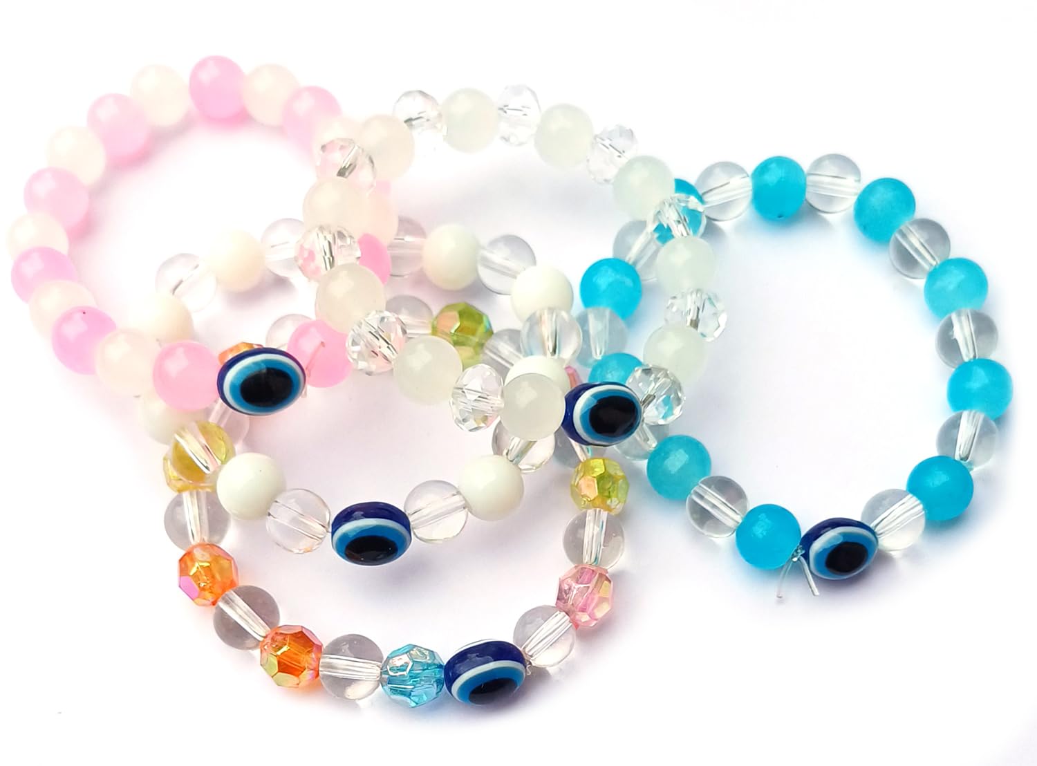 Forty Wings Pack Of 6 Different Evil Eye Friendship Band For Girls Adults And Kids Friendship bracelet, Friendship Band For Briendship Day Rakhi For Kids Sister Rakhi Gift Girls - Image 2