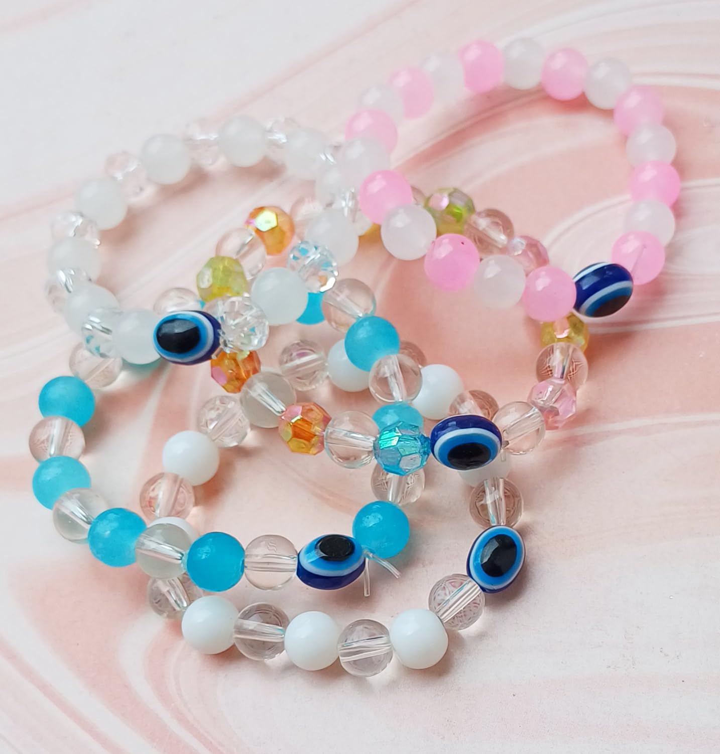 Forty Wings Pack Of 6 Different Evil Eye Friendship Band For Girls Adults And Kids Friendship bracelet, Friendship Band For Briendship Day Rakhi For Kids Sister Rakhi Gift Girls - Image 5