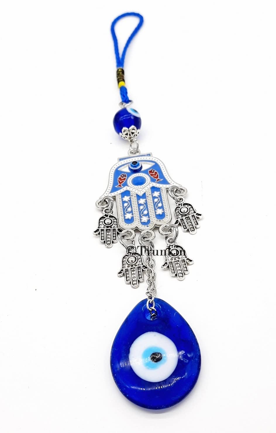 Trunkin Small Hamsa Hand with 4 Mini Hamsa Hands & Evil Eye Totem Wall 25CM Hanging Car Hanging - Image 5
