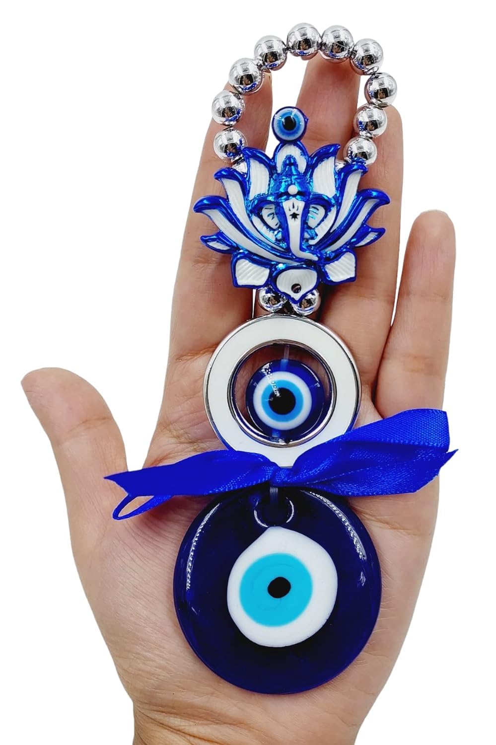 MAHIL DECOR Evil Eye Hanging for Home Om Nazar Battu for Home Protection, Good Luck Charm and Prosperity at Office and Home - Image 2