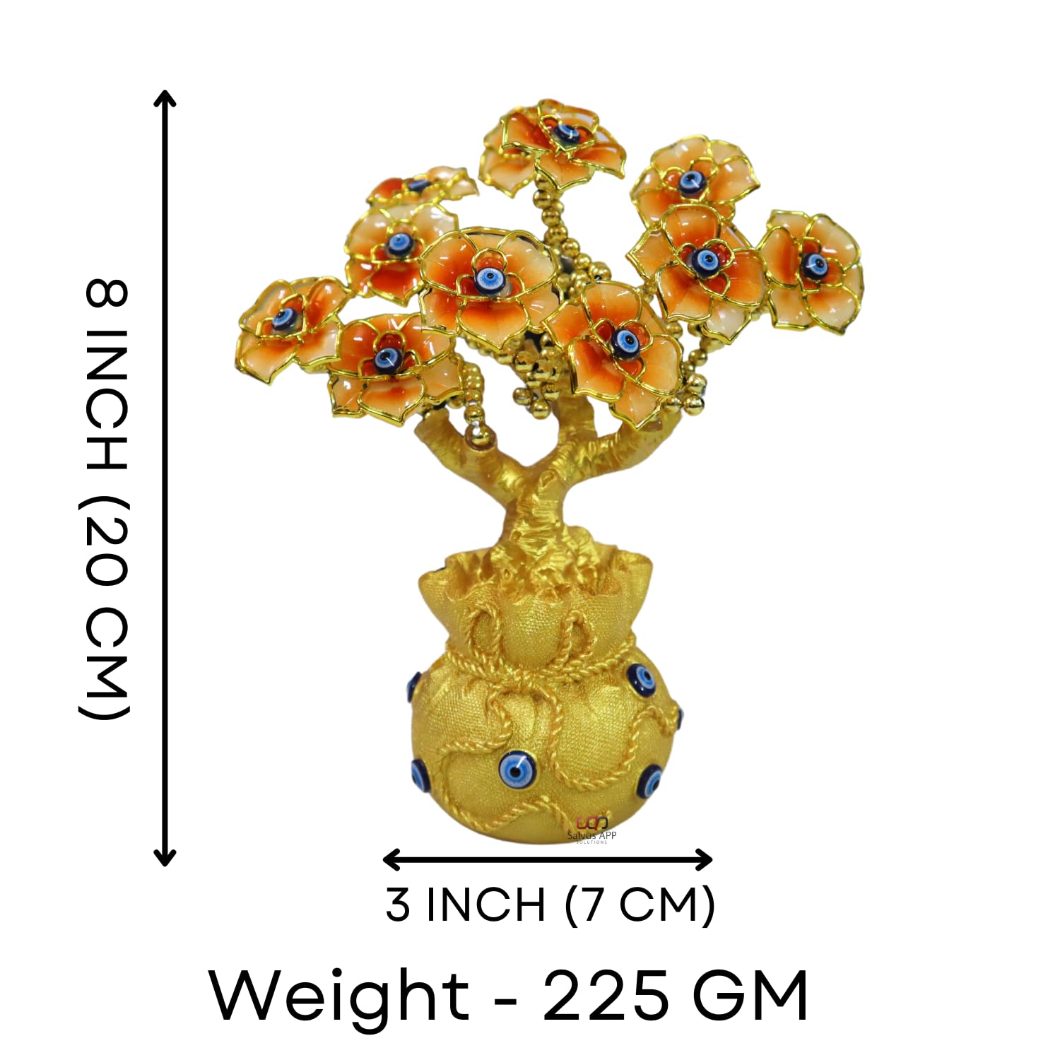 Salvus App SOLUTIONS Evil Eye Flower Tree – Handcrafted Decorative Tree for Protection & Positive Energy | Spiritual Protection Decor | Home Decoration Gift - Image 3