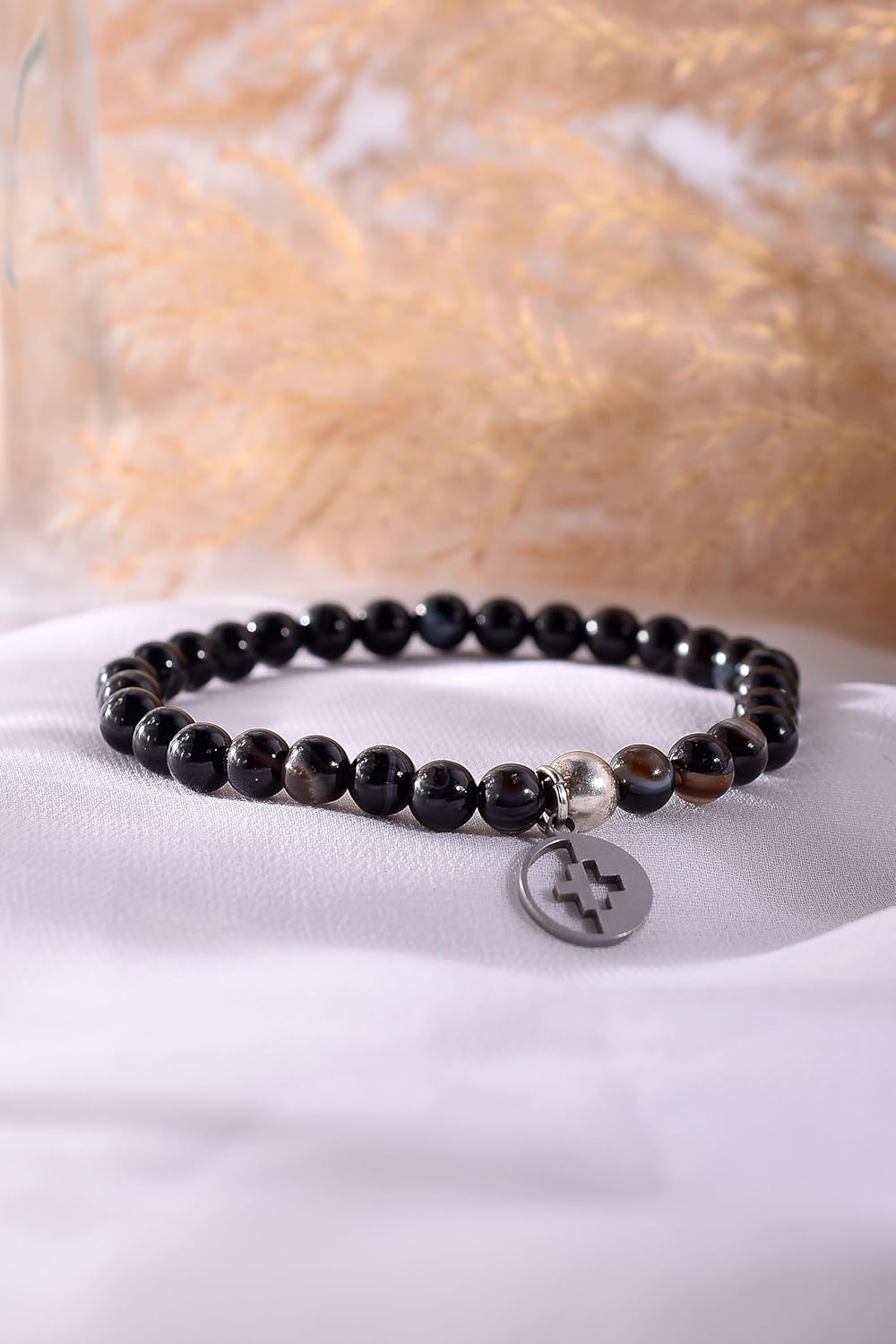 Positivators Attract Wealth & Black Magic Protection-Sulemani Hakik & 925 Silver Bead Bracelet________________Key Features- Certified Bead bracelet ׀Unisex ׀Stretchable ׀Evil Eye bracelet ׀Gift ׀ - Image 6