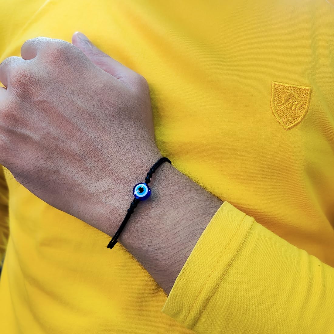 Gift Nest Evil Eye with Black Cord Handmade Bracelet for Unisex Adult Evil Eye Nazar Thread Adjustable Friendship Band For Women Men - Image 7