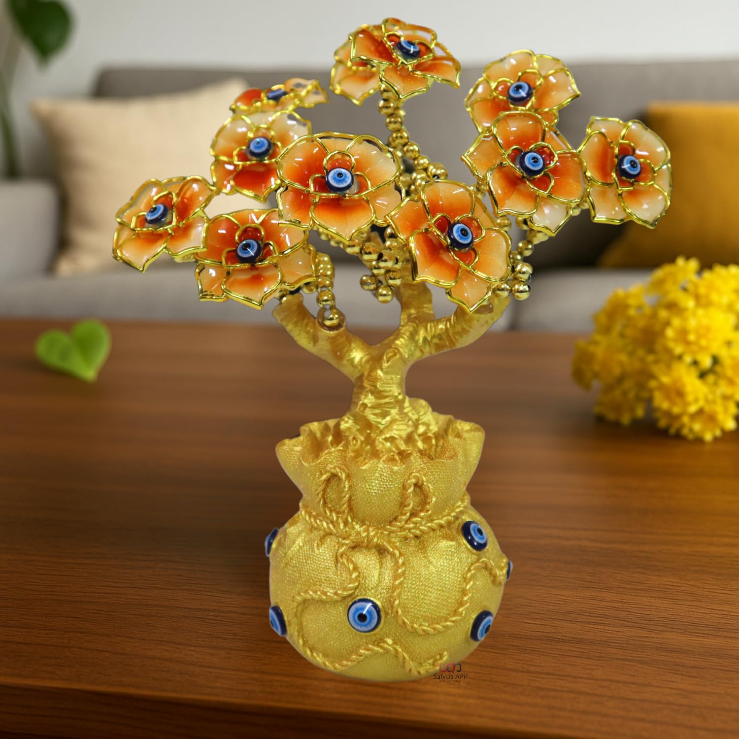 Salvus App SOLUTIONS Evil Eye Flower Tree – Handcrafted Decorative Tree for Protection & Positive Energy | Spiritual Protection Decor | Home Decoration Gift - Image 8