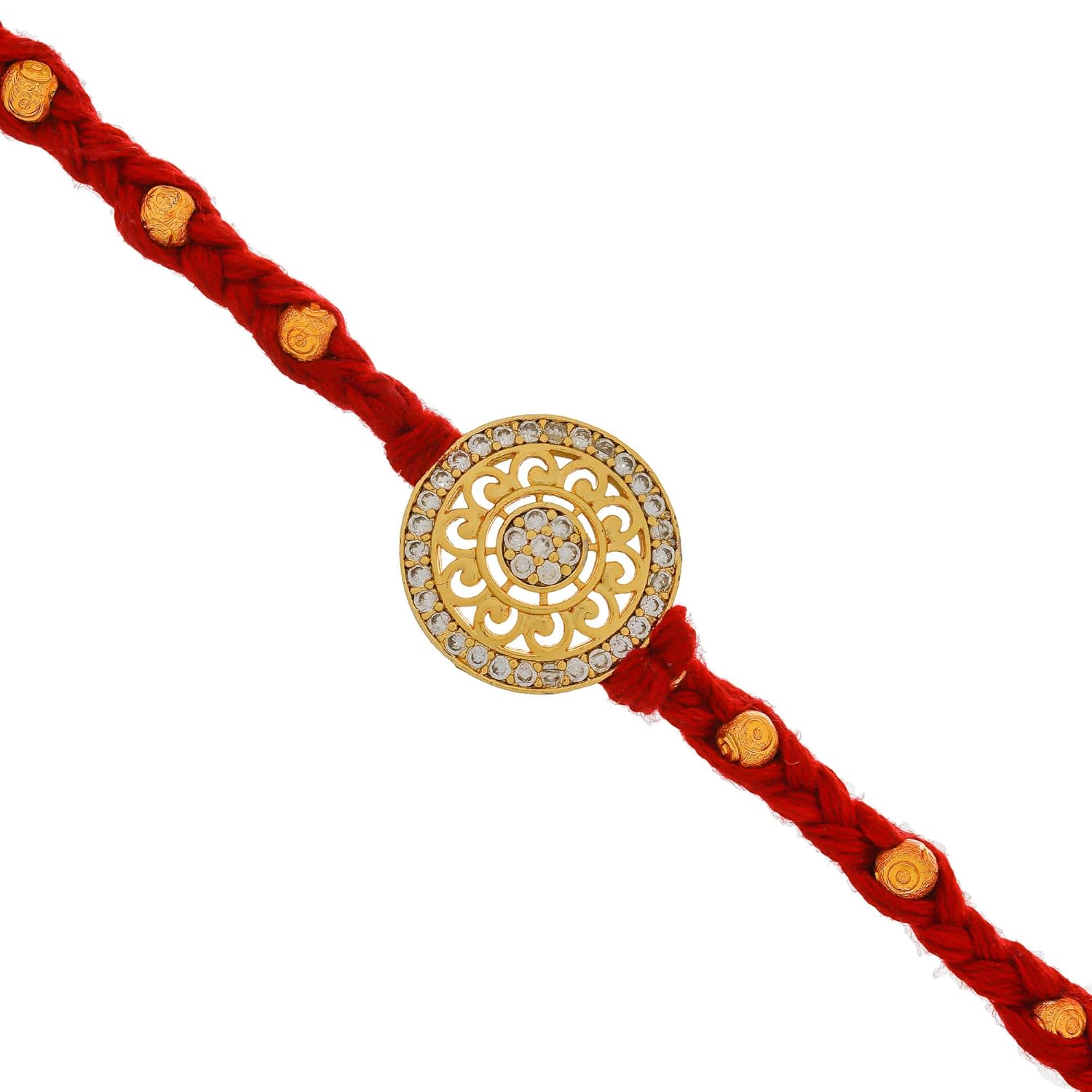eCraftIndia Floral Diamond Rakhi with Roli Chawal Pack | Rakhi for Brother Bhaiya Bhai Bhabhi Kids - Image 7