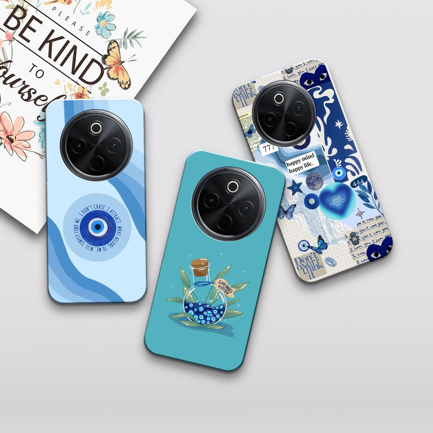 COLORflow Back Cover case Compatible with Vivo Y300 Pro 5G / Y300 Pro Plus / T4 | Evil Eye Charm Color Customized Back Cover Compatible with Vivo Y300 Pro 5G / Y300 Pro Plus / T4 - Image 5