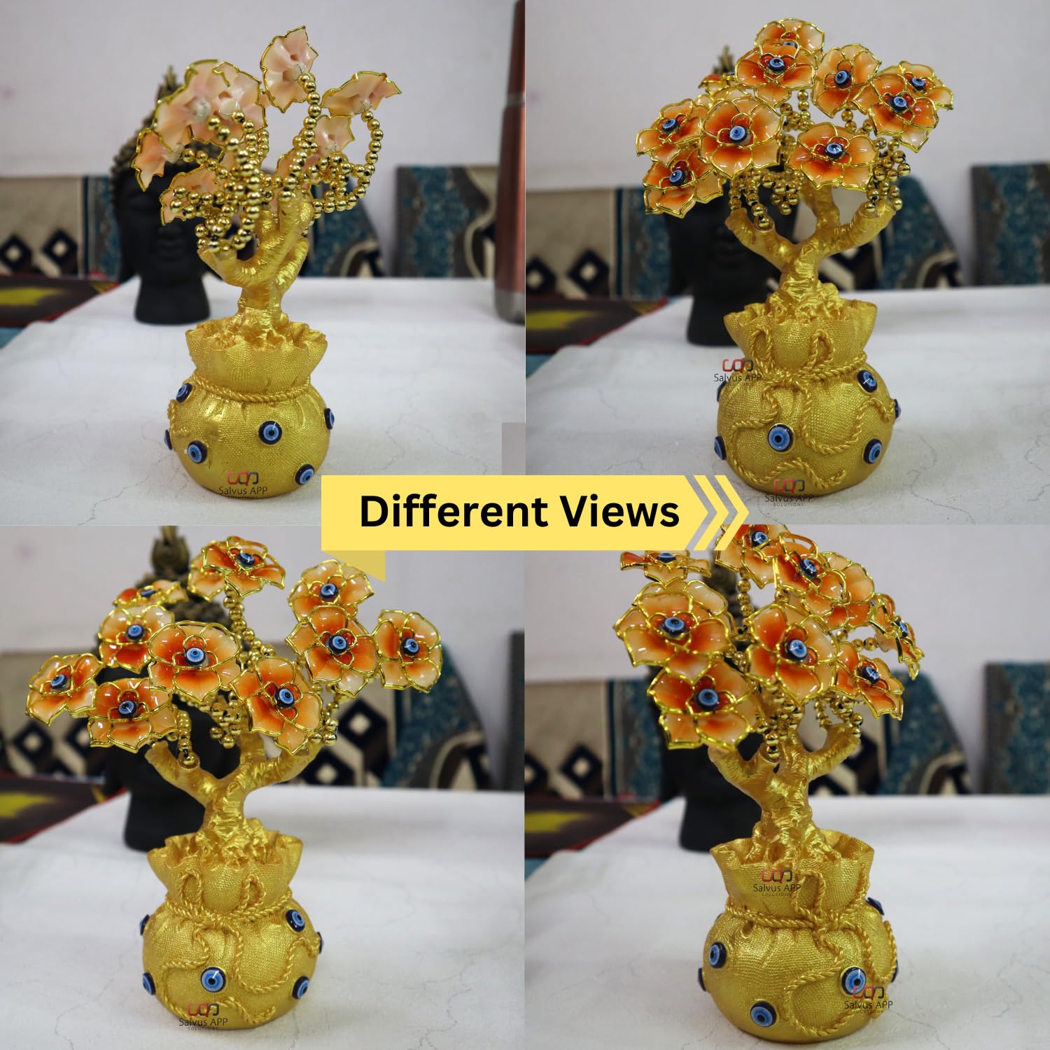 Salvus App SOLUTIONS Evil Eye Flower Tree – Handcrafted Decorative Tree for Protection & Positive Energy | Spiritual Protection Decor | Home Decoration Gift - Image 5
