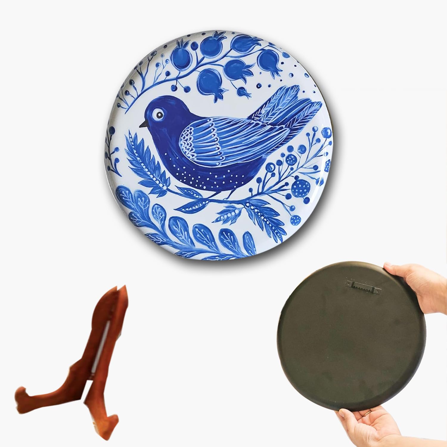 Devansh Pastel Pichwai Blue Bird Harmony Wall Plate (10 Inch) Finish Frame for Home Decoration, Living Room - Wall Art for Gift, Aesthetic Room Decor Items | Wall Hanging (Blue) - Image 7
