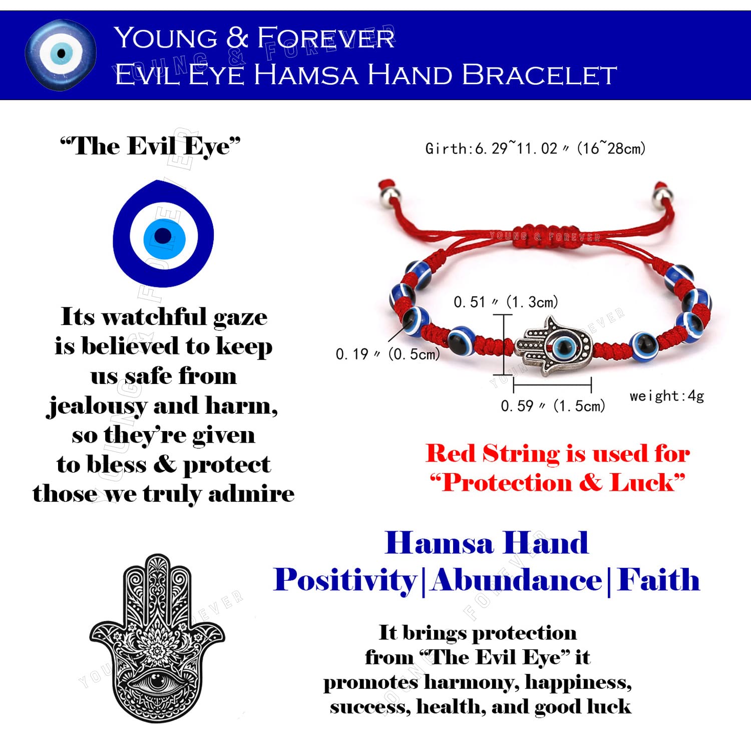 Young & Forever Gift Handmade String Evil Eye Bracelet for Women Men Girls Boys Black Red Thread Adjustable Bracelets Minimalist Jewelry - Image 6