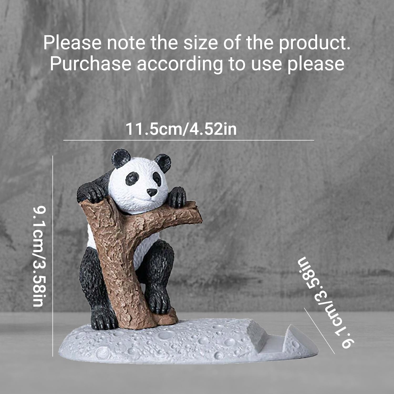 Street27® Cute Panda Mobile Stand Showpiece for Home Décor Idols for Office Desk Table, Creative Phone Stand Holder Tabletop Statue for Gift Gifting Items Birthday Decoration (Cute Panda), Space - Image 4