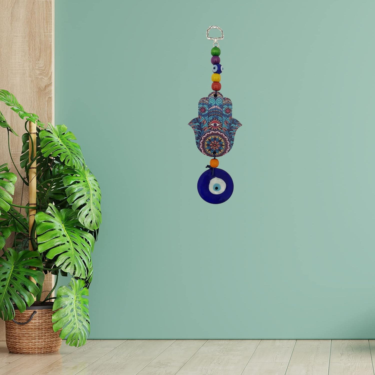 Turkish Hamsa Hand Blue Evil Eye Wall Hanging for Home Entrance Door Car Office Feng Shui Nazar Battu Pendant Ornament Good Luck Charm and Prosperity Decorative Gift Items - Image 10