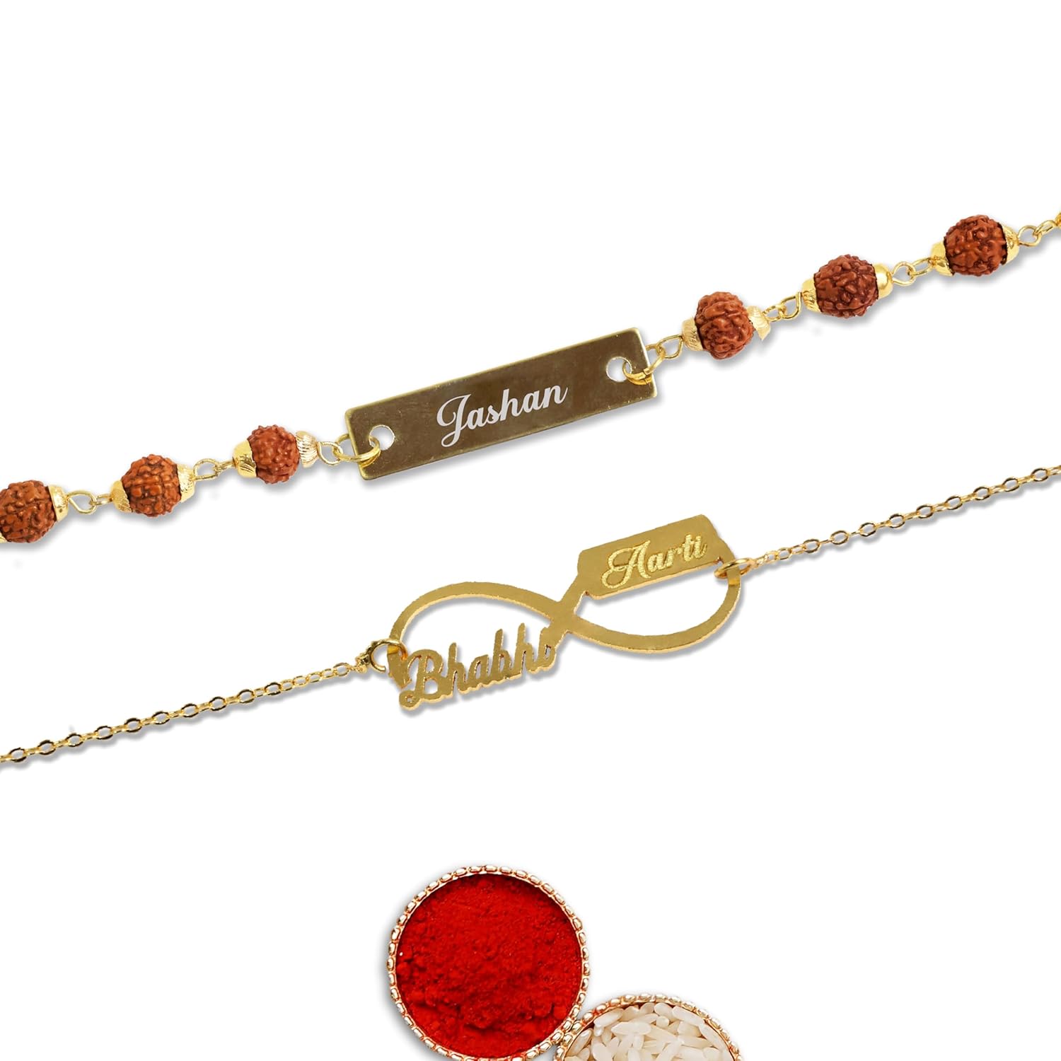 Innovative Gifts Personalised Rakhi for Couple - Exquisite Rakshabandhan Gift | Stylish and Trendy Rakhi for bhai & Bhabhi - Image 2