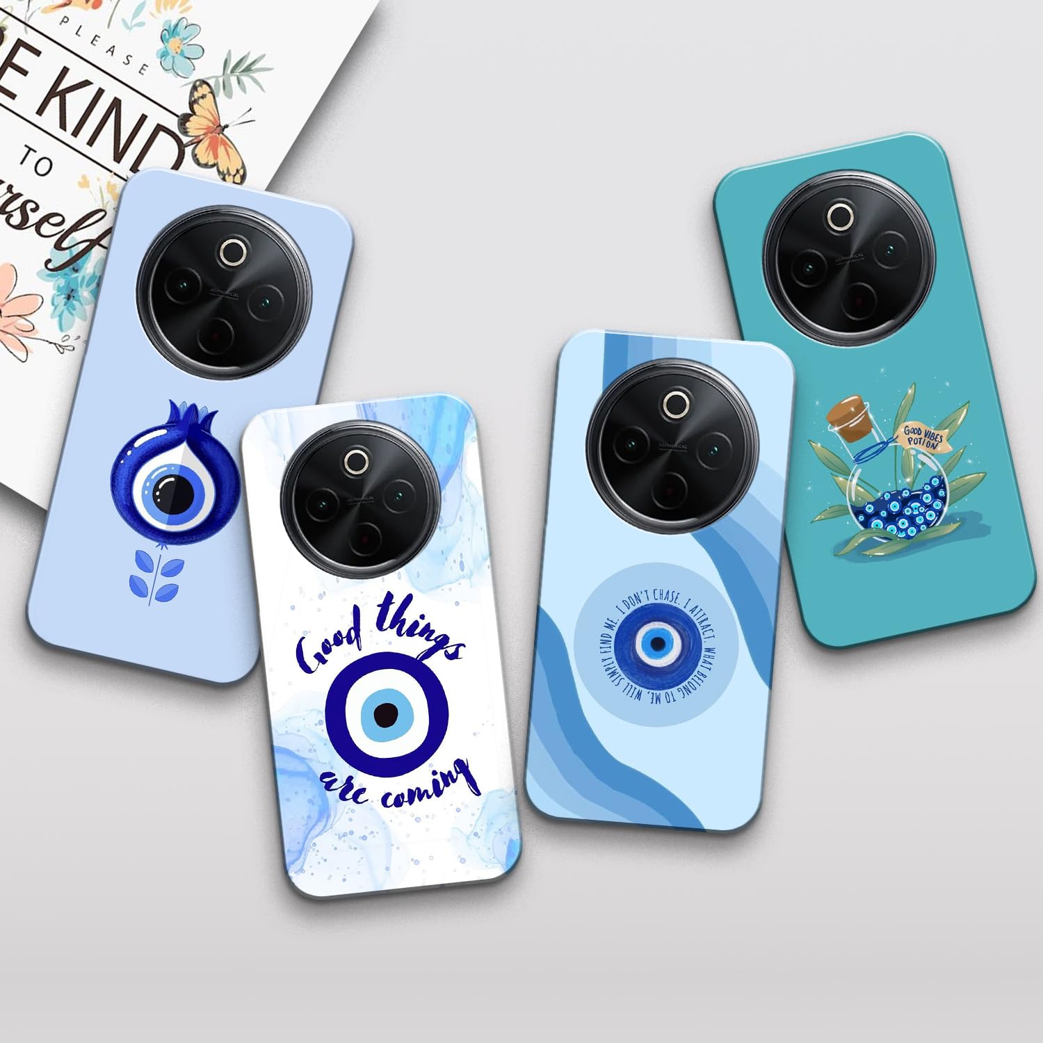 COLORflow Back Cover case Compatible with Vivo Y300 Pro 5G / Y300 Pro Plus / T4 | Evil Eye Charm Color Customized Back Cover Compatible with Vivo Y300 Pro 5G / Y300 Pro Plus / T4 - Image 2
