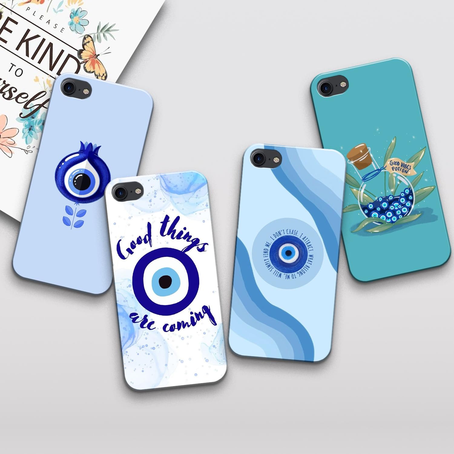 COLORflow Back Cover case Compatible with iPhone 7 / iPhone 8 | Evil Eye Charm Color Customized Back Cover Compatible with iPhone 7 / iPhone 8 - Image 2