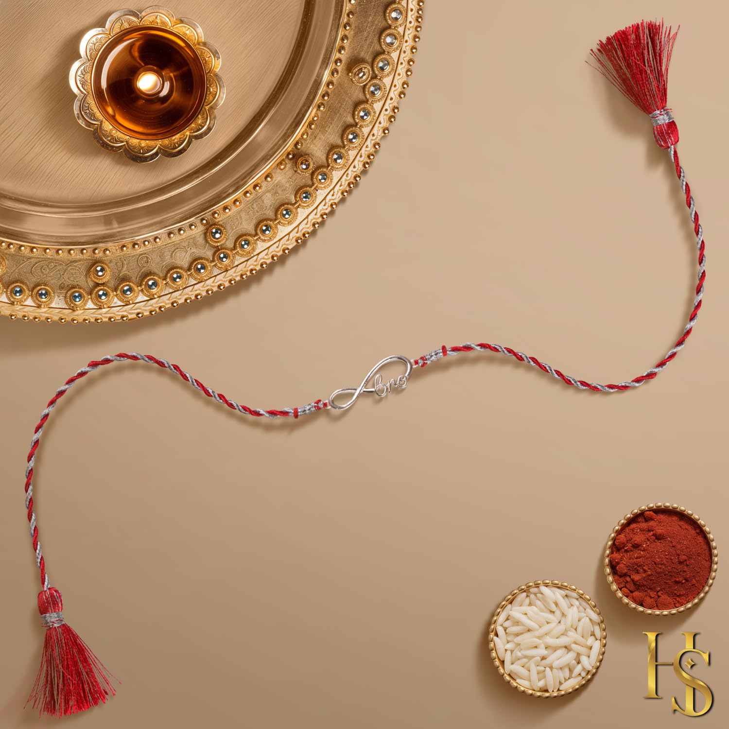 HighSpark 925 Silver Infinity Rakhi | Stylish Infinity Bro Rakhi for Boys & Men | Lovely Gift - Image 4