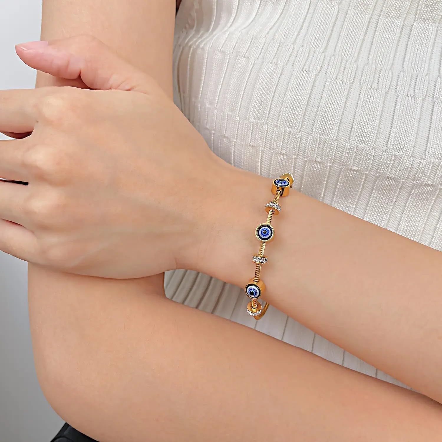 IGA COLLECTION Womens Fashionable Trendy Latest Look Traditional Evil Eye Bangle - Image 3