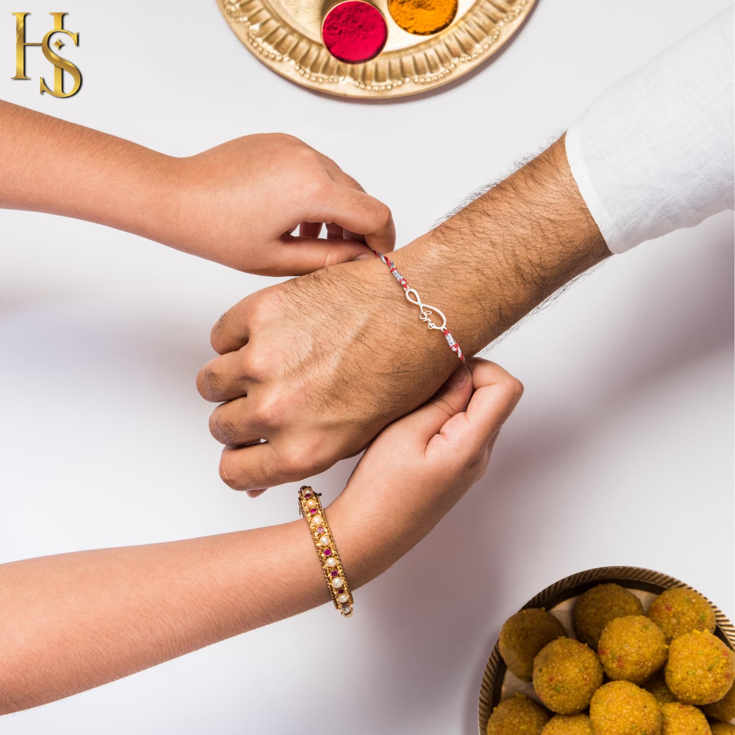HighSpark 925 Silver Infinity Rakhi | Stylish Infinity Bro Rakhi for Boys & Men | Lovely Gift - Image 5