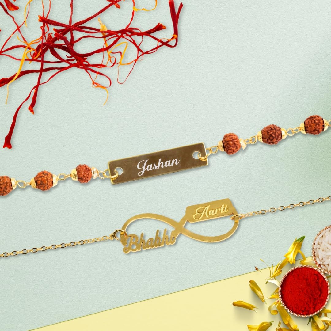 Innovative Gifts Personalised Rakhi for Couple - Exquisite Rakshabandhan Gift | Stylish and Trendy Rakhi for bhai & Bhabhi - Image 3