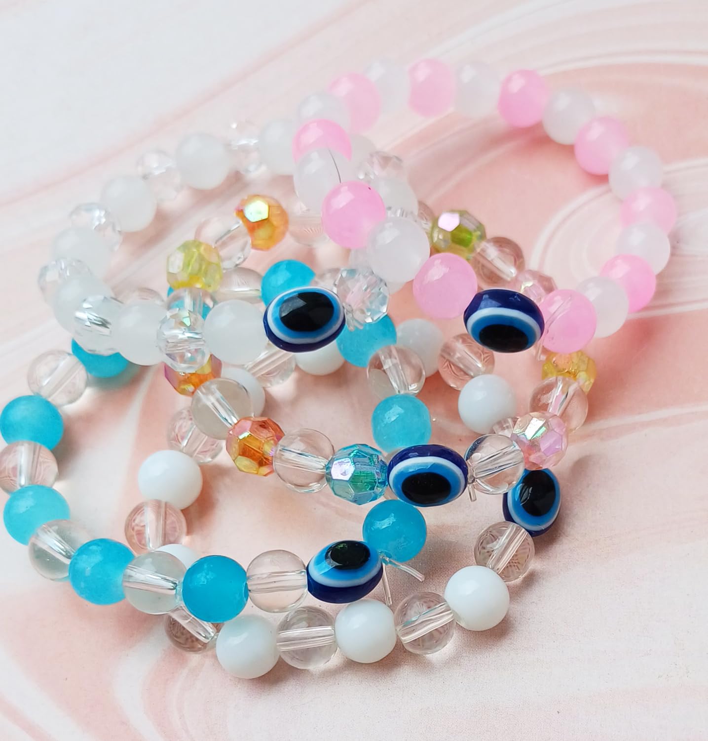 Forty Wings Pack Of 6 Different Evil Eye Friendship Band For Girls Adults And Kids Friendship bracelet, Friendship Band For Briendship Day Rakhi For Kids Sister Rakhi Gift Girls - Image 4