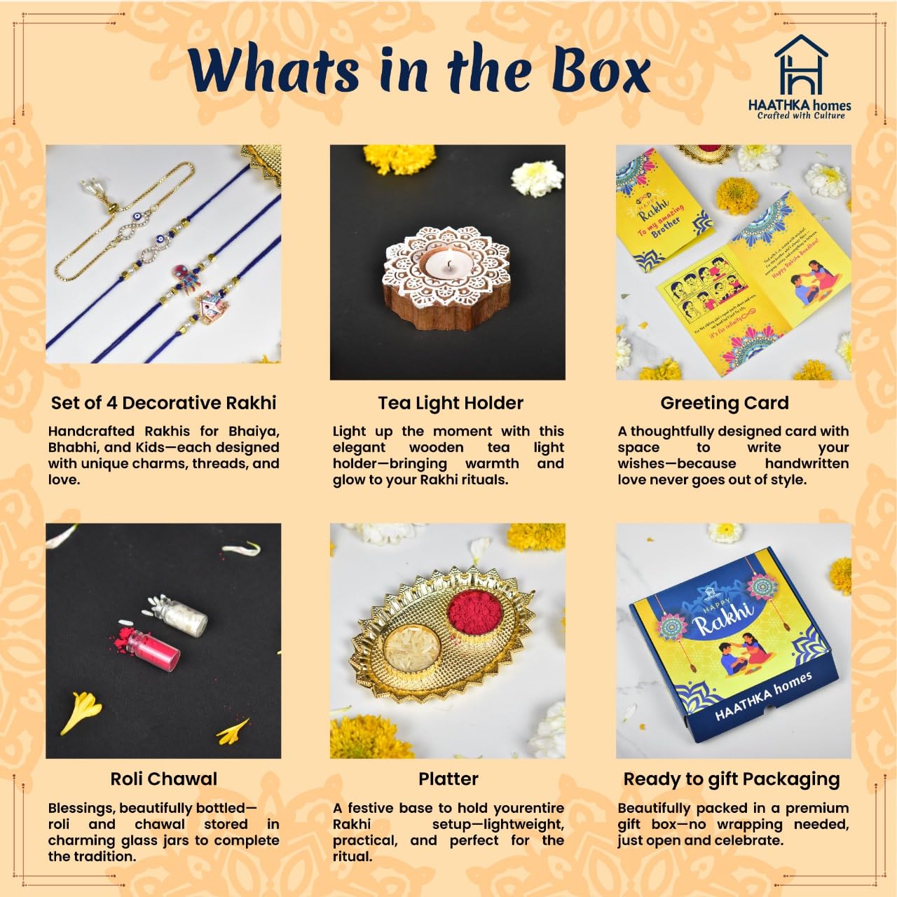 Haathka Homes Rakhi Set for Brother and Bhabhi with Evil eye Bracelet and 2 Rakhi for Kids- Celebrate Rakshabandhan with this 2 kids rakhi boys- Perfect Rakhi combo set with gift - Image 3
