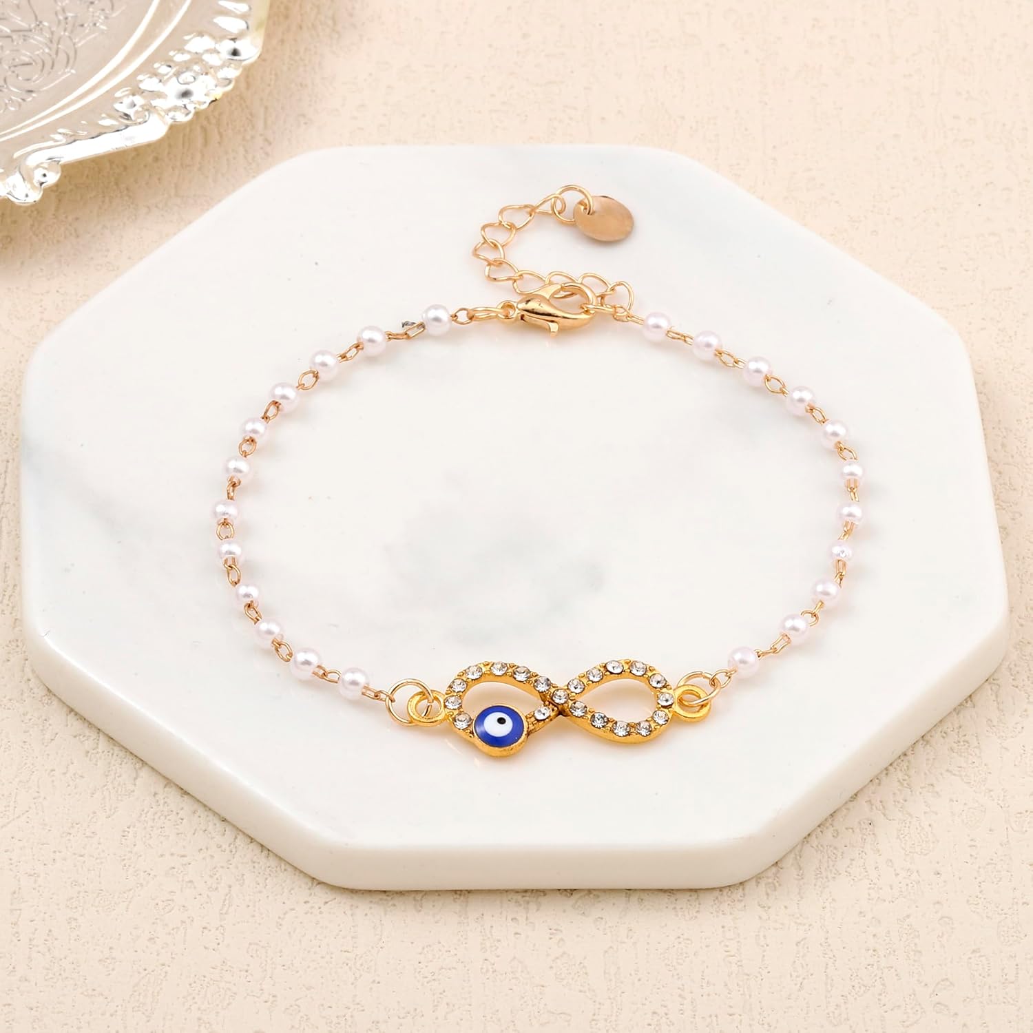 SALTY Set of 1 Rakhi for Brother | Rakhi Gift Pack for Sister, Bhaiya and Bhabhi | Bracelet for Men, Women | Fancy Jewellery Combo Gifts | Hand Band | Ideal for Gifting Hamper - Image 4