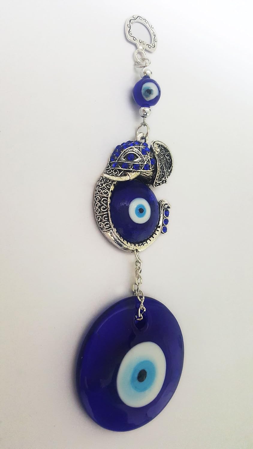 Mehrunnisa Evil Eye Good Luck Charm Hanging in Glass (MEH616) - Image 4