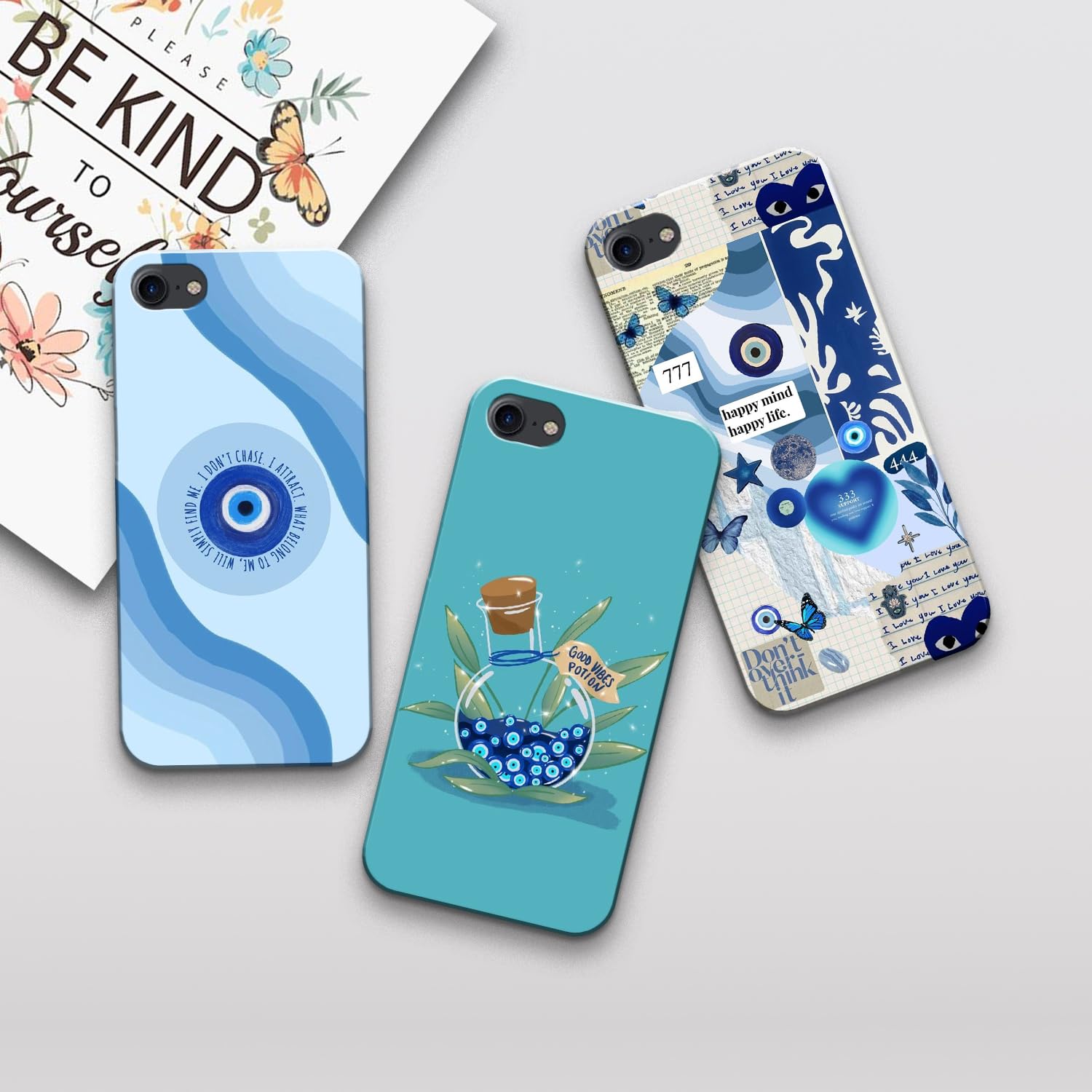 COLORflow Back Cover case Compatible with iPhone 7 / iPhone 8 | Evil Eye Charm Color Customized Back Cover Compatible with iPhone 7 / iPhone 8 - Image 5