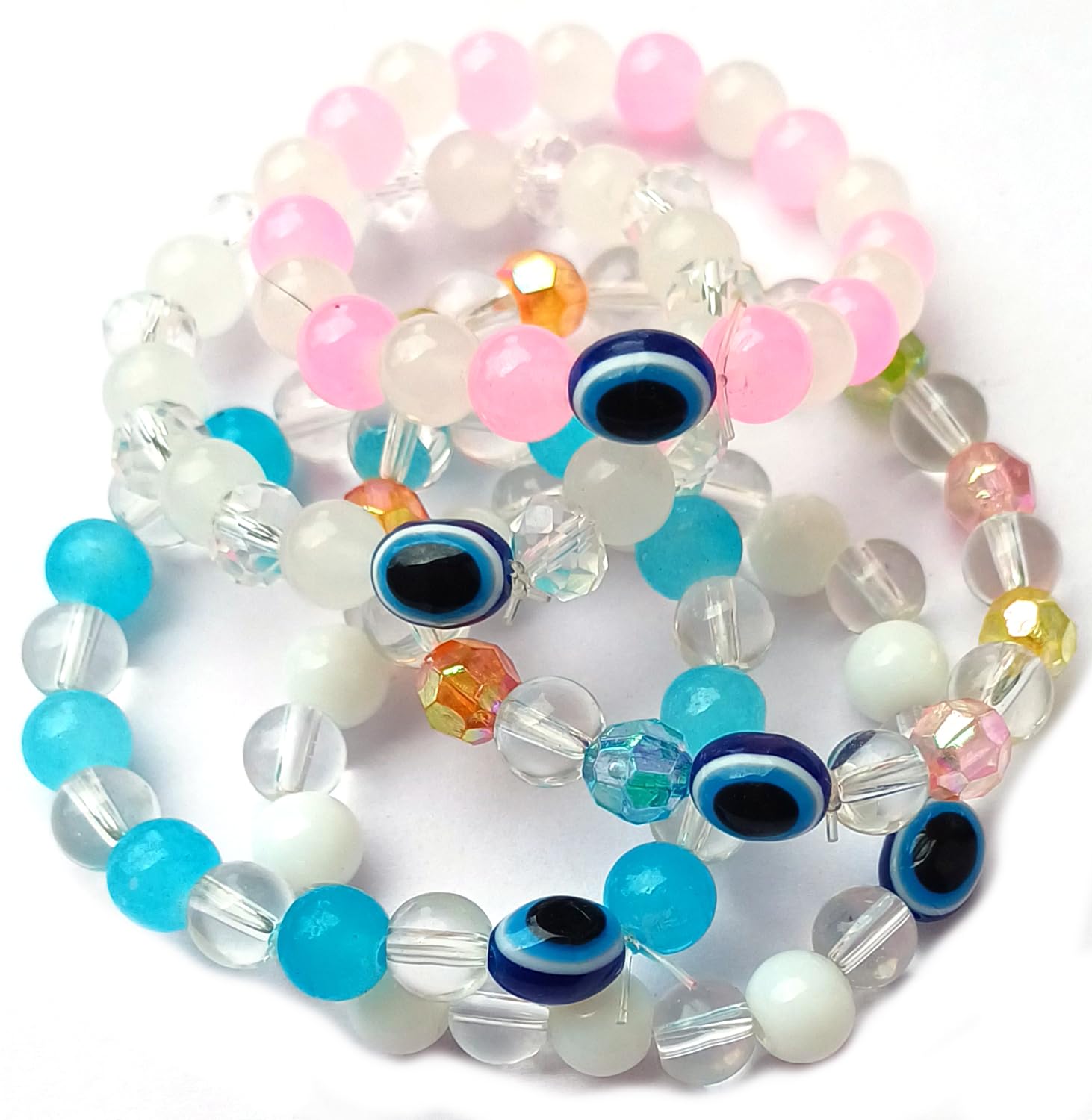 Forty Wings Pack Of 6 Different Evil Eye Friendship Band For Girls Adults And Kids Friendship bracelet, Friendship Band For Briendship Day Rakhi For Kids Sister Rakhi Gift Girls - Image 3
