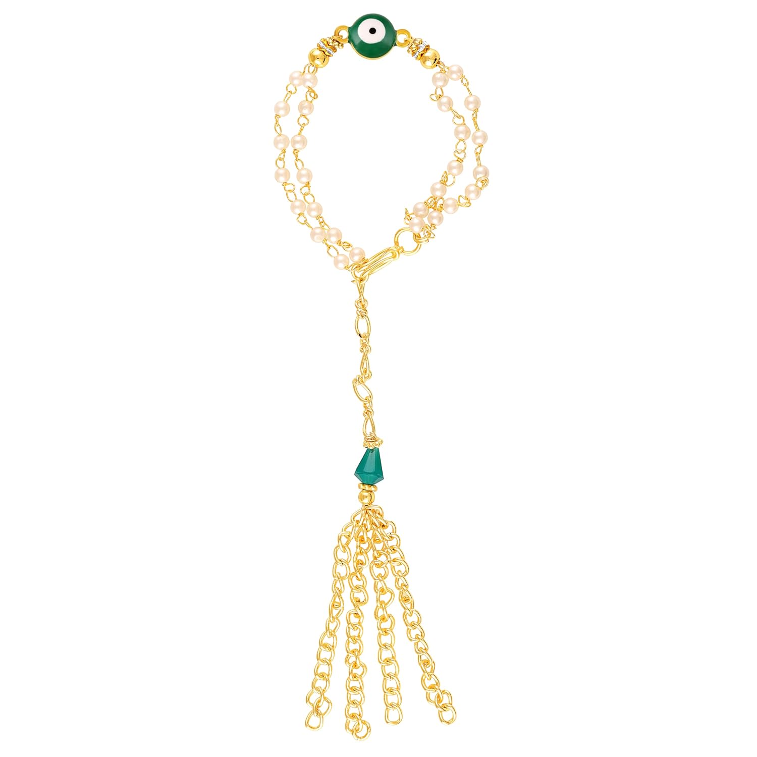 Mahi Lumba Rakhi for Bhabhi - Crystals Studded Bracelet Style Rakshabandhan Rakhi for Women (PARAL1100711ZPR) - Image 2
