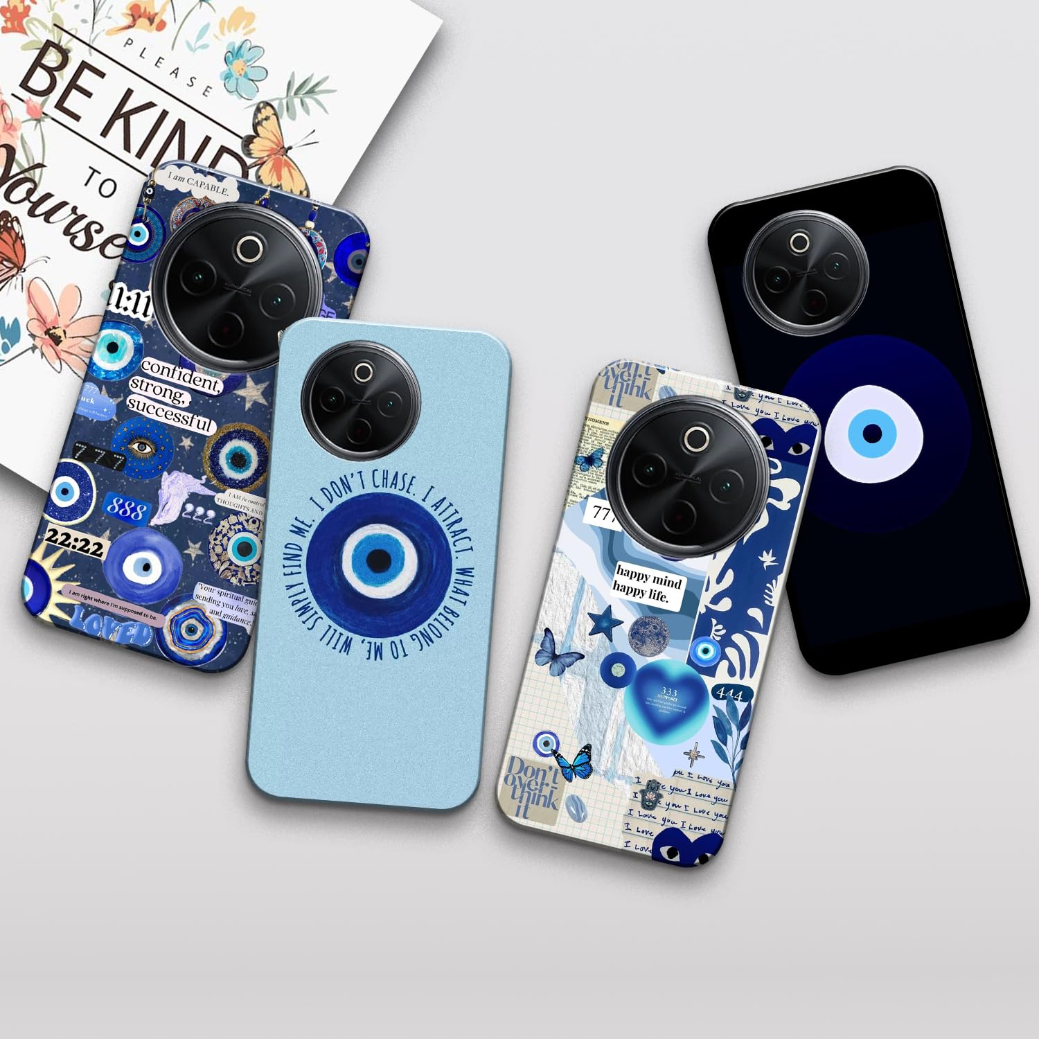 COLORflow Back Cover case Compatible with Vivo Y300 Pro 5G / Y300 Pro Plus / T4 | Evil Eye Charm Color Customized Back Cover Compatible with Vivo Y300 Pro 5G / Y300 Pro Plus / T4 - Image 3