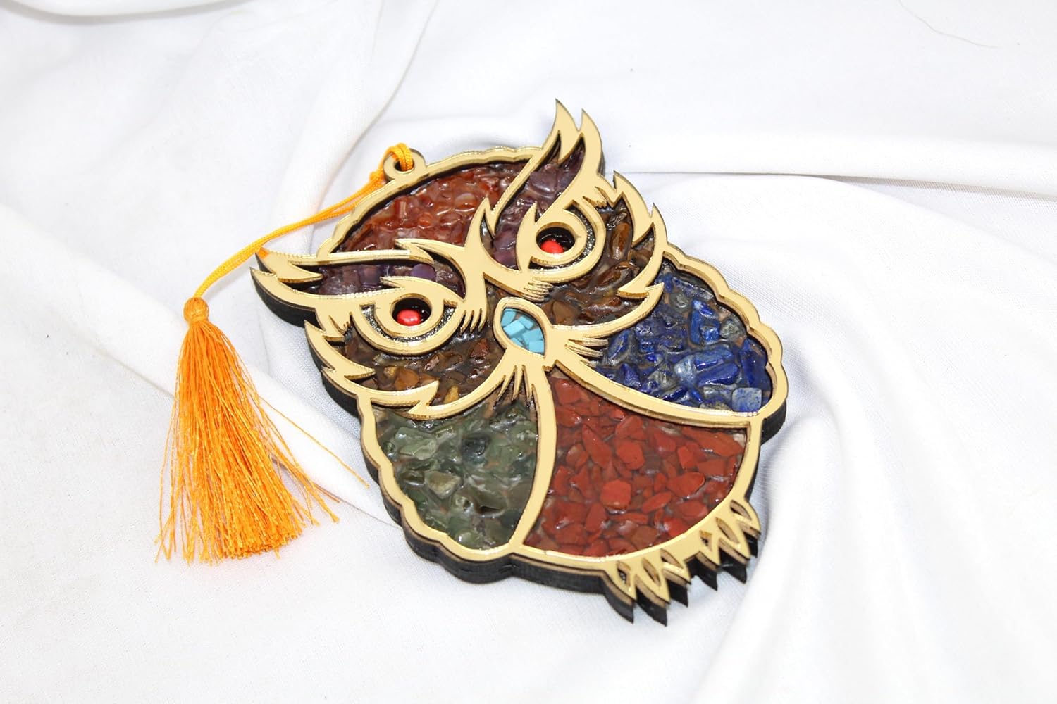 Jet International Wall hangings Chakra - Owl, Vastu Product, Remove Negative Energy, Priestly Blessing Evil Eye Protection, Home, Office and Car, 5 Inch - Image 4