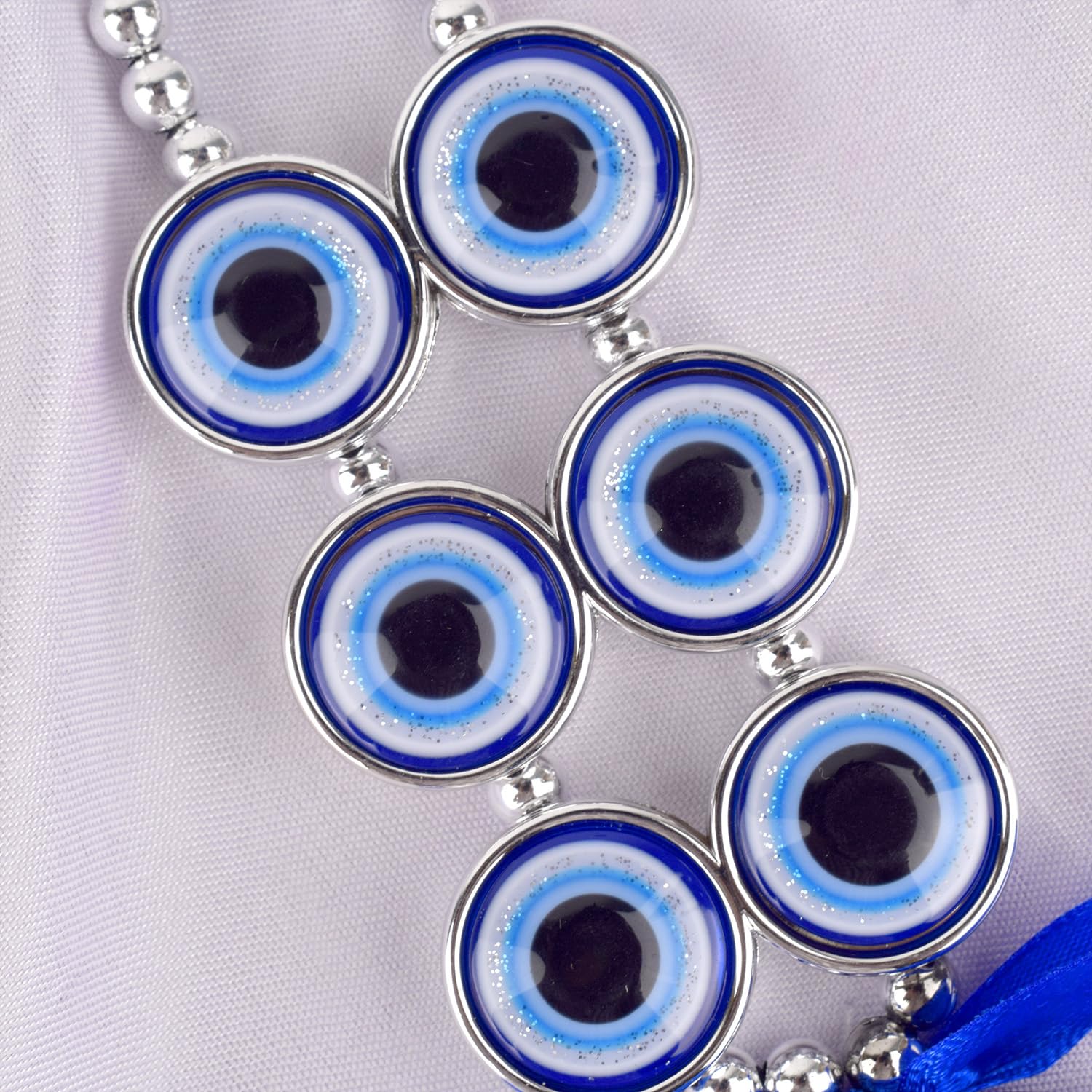 Satvik Blue Evil eye charm Hanging for home and car Attract good luck and prosperity– Home Decor - Image 3