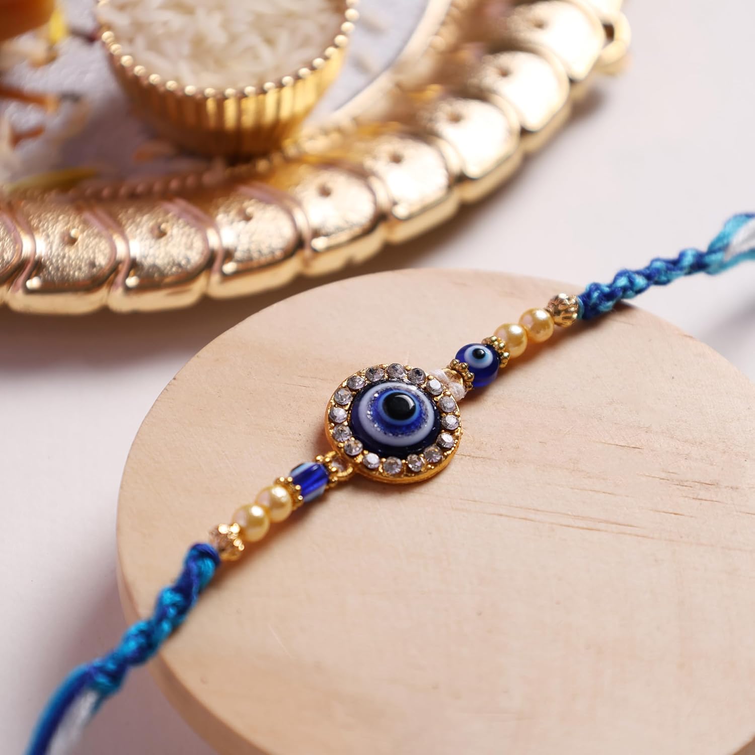 Oye Happy Evil Eye Rakhi & Medal Frame Combo for Brother – Unique Rakhi for Bro, Gift Combo for Brother, Bhai, Bhaiya | Multicolor - Image 3