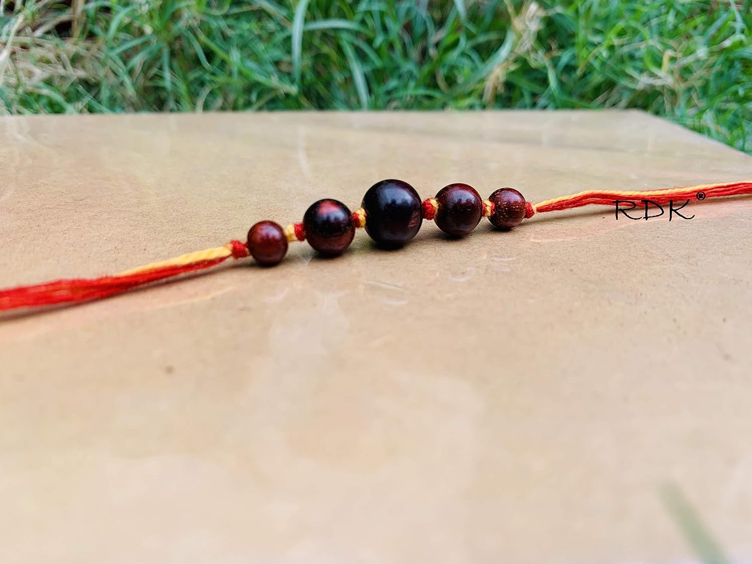 RDK Original Red Sandalwood (Lal Chandan) Rakhi for Brother/Designer Rakhi for Brother - Image 7