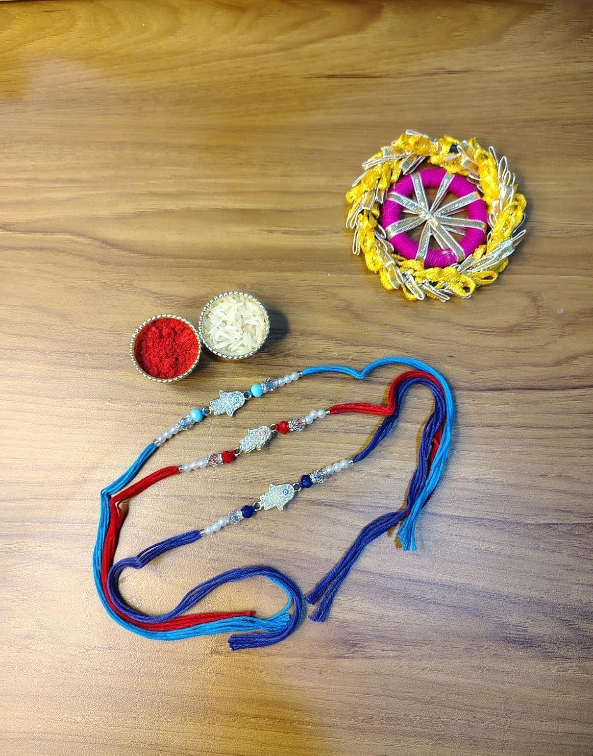 Koogly Beautiful Hand Design Evil Eye Rakhi For Sweet Bro Rakhi for Brother, Bhaiya - Image 4