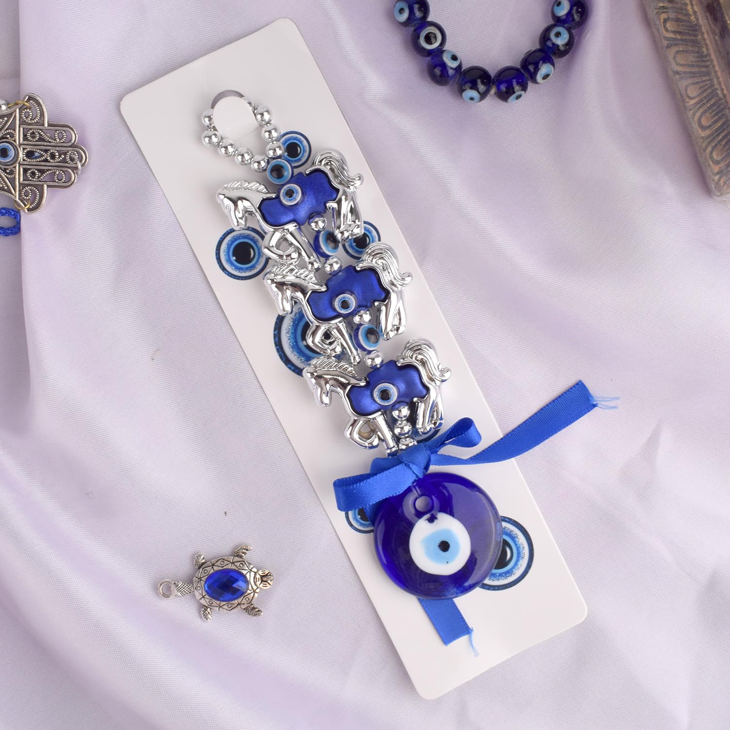 Satvik Feng Shui Vastu 3 Horse Evil Eye Door Hanging for Protection – Handmade Home Decor - Image 4