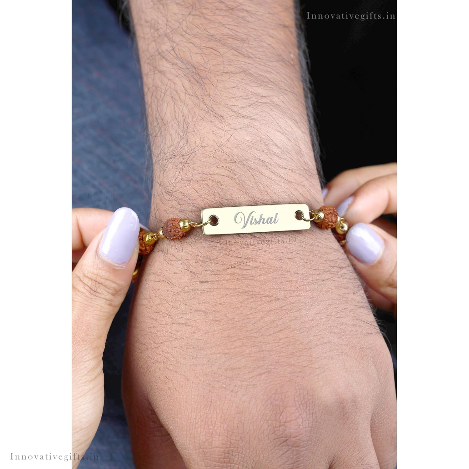 Innovative Gifts Personalised Rakhi for Couple - Exquisite Rakshabandhan Gift | Stylish and Trendy Rakhi for bhai & Bhabhi - Image 9