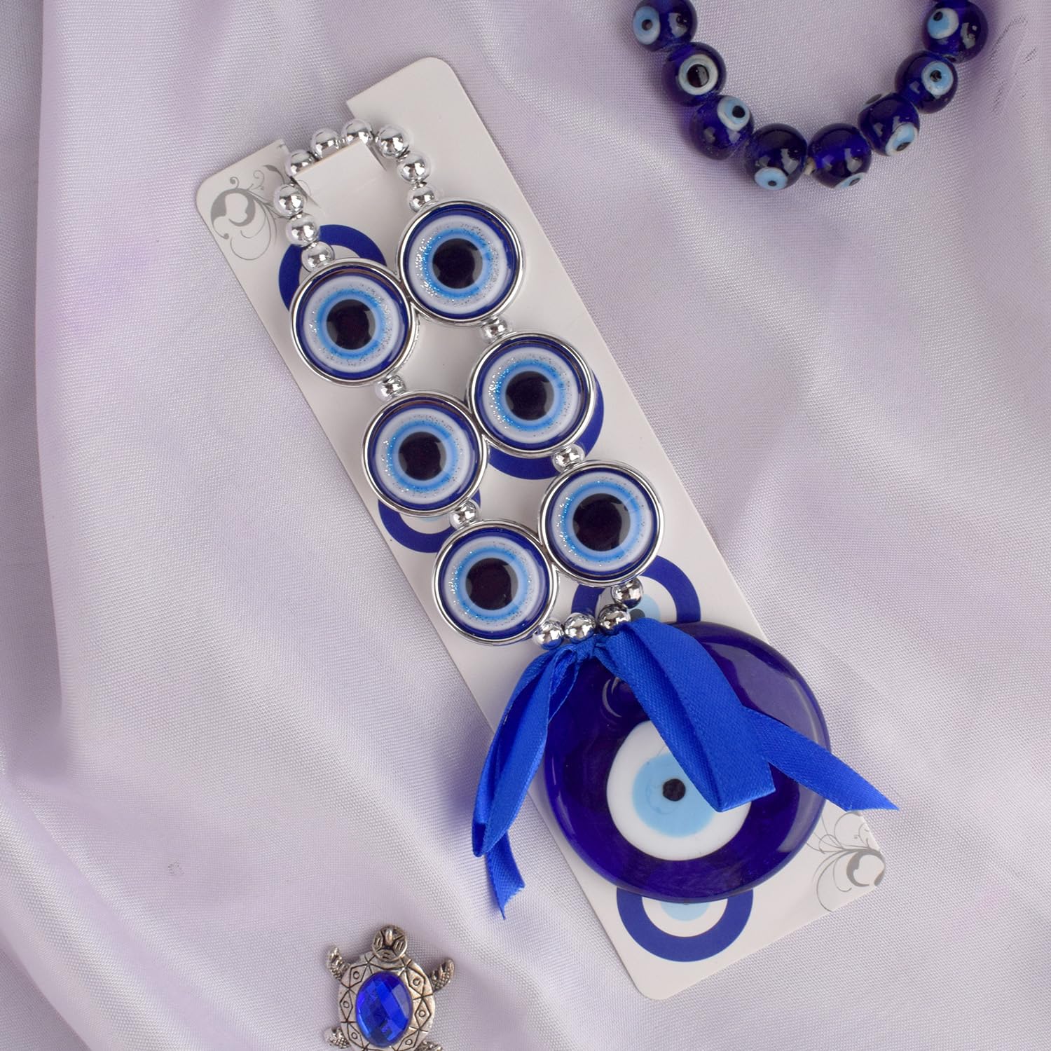 Satvik Blue Evil eye charm Hanging for home and car Attract good luck and prosperity– Home Decor - Image 4