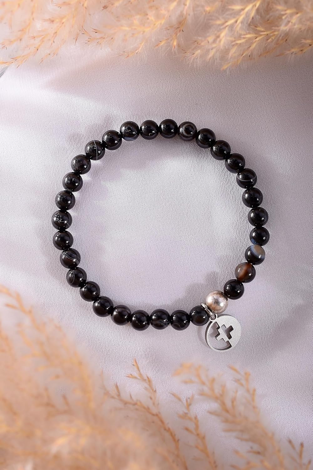Positivators Attract Wealth & Black Magic Protection-Sulemani Hakik & 925 Silver Bead Bracelet________________Key Features- Certified Bead bracelet ׀Unisex ׀Stretchable ׀Evil Eye bracelet ׀Gift ׀ - Image 7