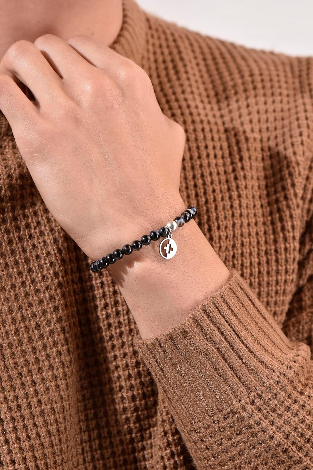 Positivators Attract Wealth & Black Magic Protection-Sulemani Hakik & 925 Silver Bead Bracelet________________Key Features- Certified Bead bracelet ׀Unisex ׀Stretchable ׀Evil Eye bracelet ׀Gift ׀ - Image 5