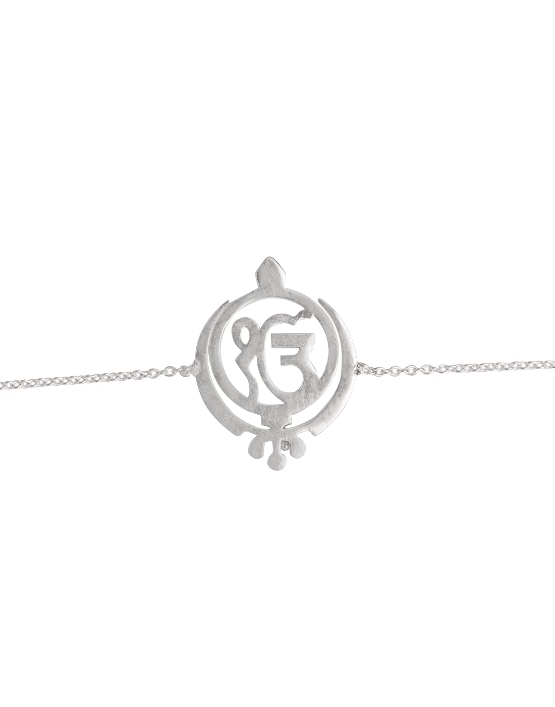 abhooshan Silver Alloy Holy Sikh Ek Onkar & Khanda Bracelet Rakhi | For Bhaiya Brother Stylish | Latest Gift for Men Boys Combo | Khanda & Ek Onkar Rakhi set for Brother - Image 4